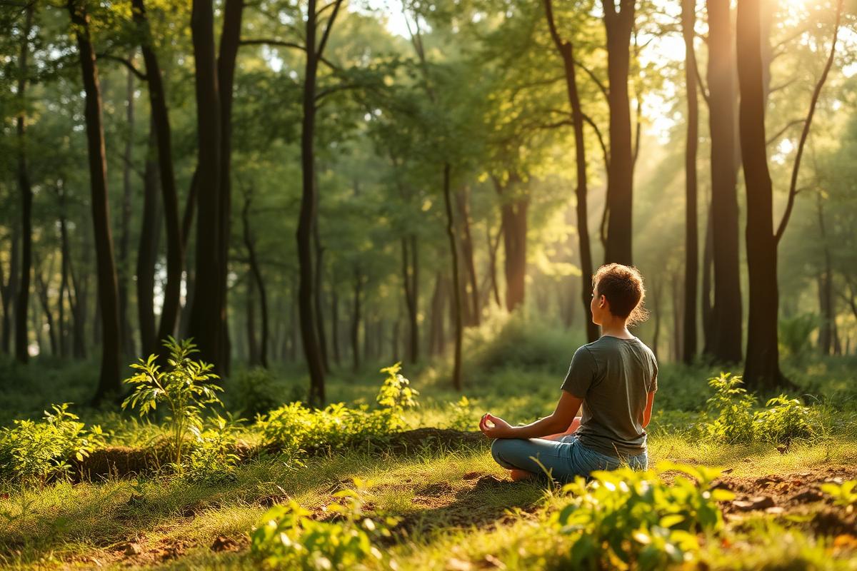 Медитація у спокійному природному середовищі